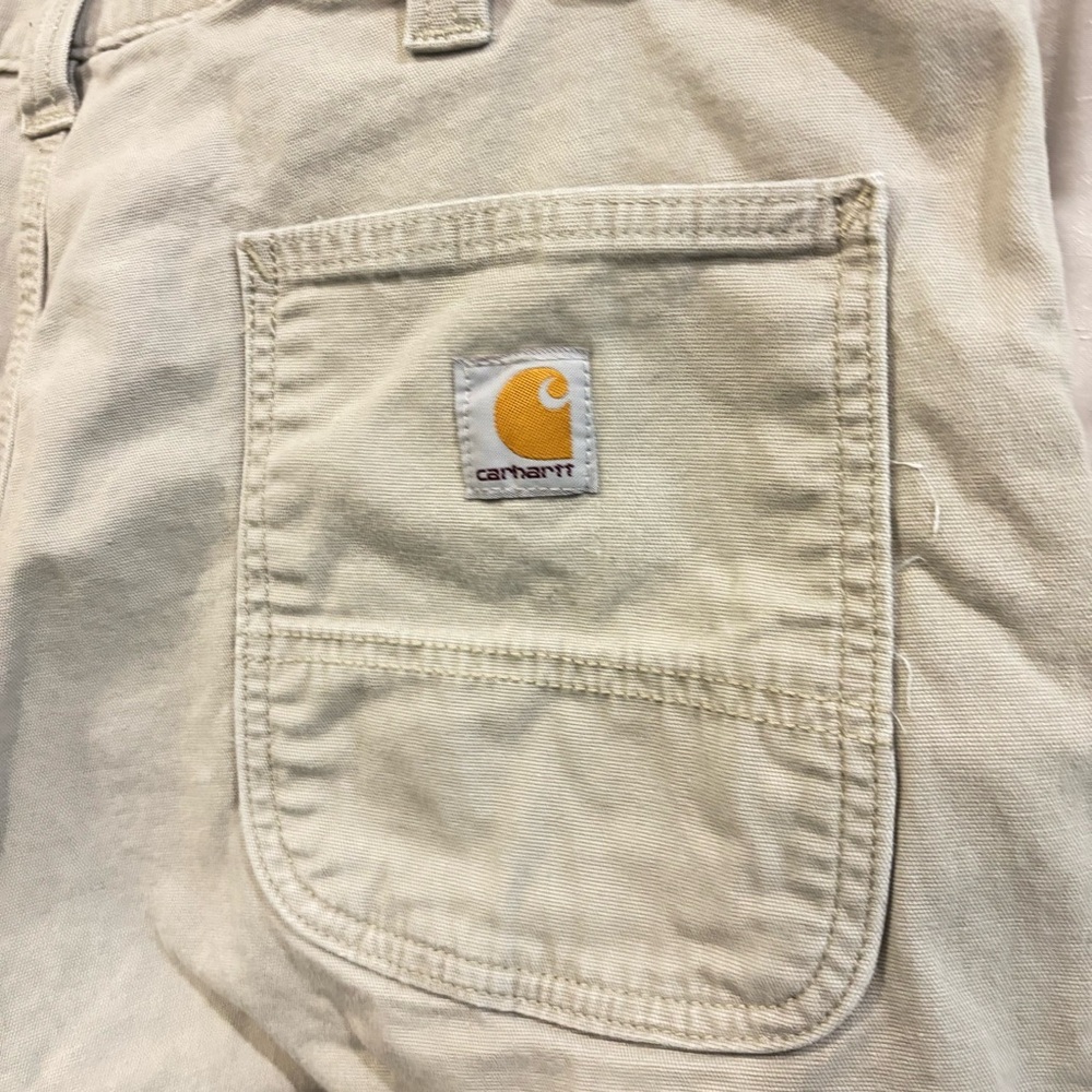 Carhartt Tan Relaxed Fit Work Pants, 40x31, heavy duty!